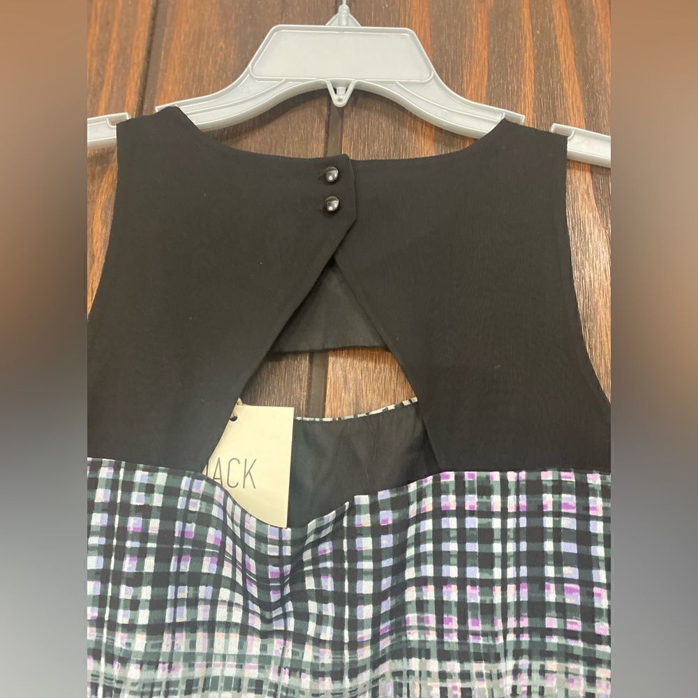 Jack by BB Dakota Plaid Cutout Back Sleeveless Dress NWT Size 4 - Picture 12 of 13